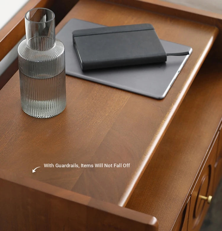 Stylish Solid Wood Bedside Cupboard with Multi-Layer and Metal Density Board, Perfect for Home Bedroom Decor hsxz-2170