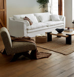 Elegant Linen Sofa with Plush Down and Silk Floss Cushions – Modern Comfort Design hsxz-2172