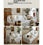 Elegant Linen Sofa with Plush Down and Silk Floss Cushions – Modern Comfort Design hsxz-2172