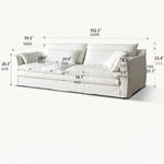 Elegant Linen Sofa with Plush Down and Silk Floss Cushions – Modern Comfort Design hsxz-2172