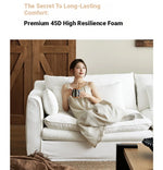 Elegant Linen Sofa with Plush Down and Silk Floss Cushions – Modern Comfort Design hsxz-2172