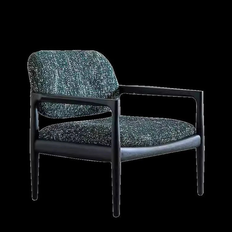 Stylish Solid Wood Chair with Cozy Cotton-Ramie Cushion - Modern Ash Wood Accent Seat for Living Room or Office hsxz-2173