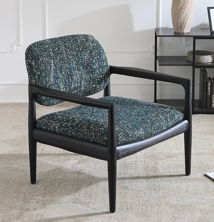 Stylish Solid Wood Chair with Cozy Cotton-Ramie Cushion - Modern Ash Wood Accent Seat for Living Room or Office hsxz-2173