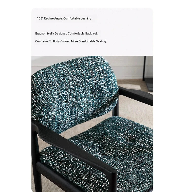 Stylish Solid Wood Chair with Cozy Cotton-Ramie Cushion - Modern Ash Wood Accent Seat for Living Room or Office hsxz-2173