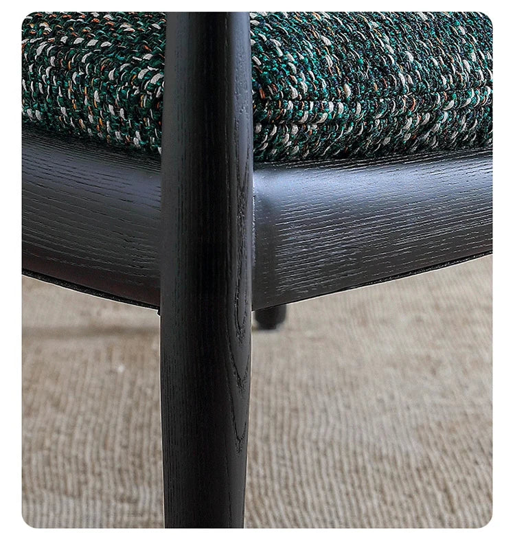 Stylish Solid Wood Chair with Cozy Cotton-Ramie Cushion - Modern Ash Wood Accent Seat for Living Room or Office hsxz-2173