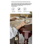 Elegant Solid Wood Dining Table with Beaded Pedestal and Curved Edge - Perfect for Cozy Spaces hsxz-2174