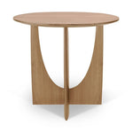 Stylish Round Oak Tea Table with Unique Base Design - Modern Home Furniture Accent Piece hsxz-2176