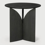 Stylish Round Oak Tea Table with Unique Base Design - Modern Home Furniture Accent Piece hsxz-2176