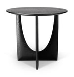Stylish Round Oak Tea Table with Unique Base Design - Modern Home Furniture Accent Piece hsxz-2176