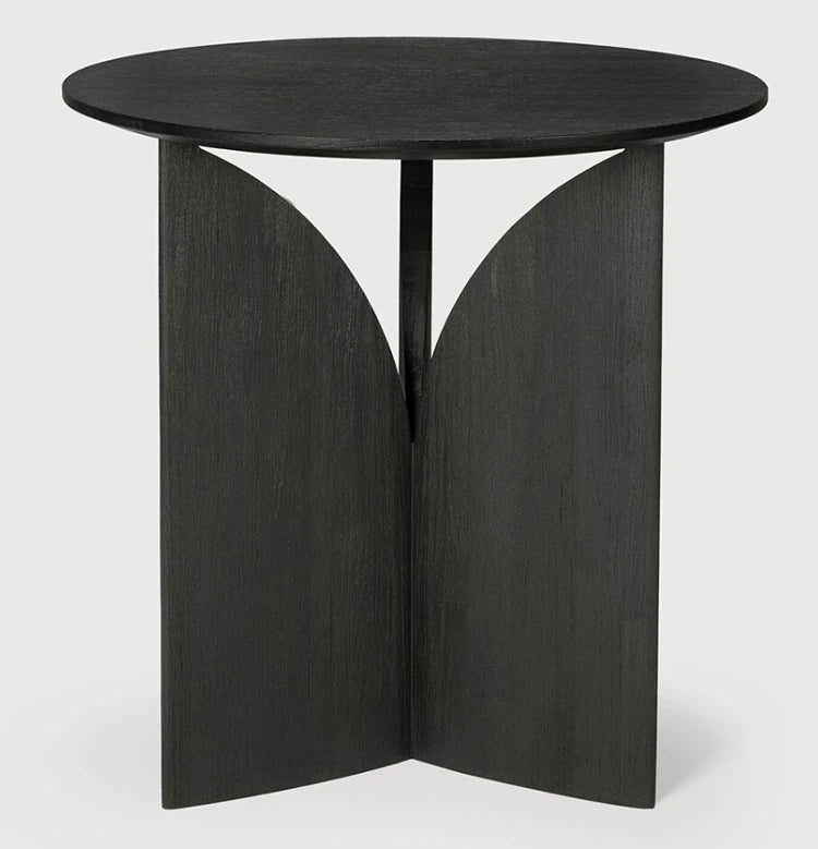 Stylish Round Oak Tea Table with Unique Base Design - Modern Home Furniture Accent Piece hsxz-2176