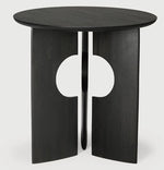 Stylish Round Oak Tea Table with Unique Base Design - Modern Home Furniture Accent Piece hsxz-2176