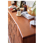 Stylish Solid Wood Cabinet with Unique Multi-Layer Design and Copper Accents for Modern Living Spaces hsxz-2179