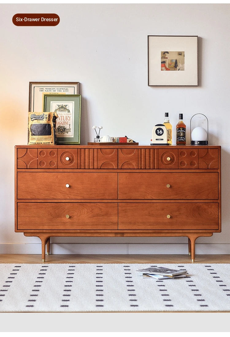 Stylish Solid Wood Cabinet with Unique Multi-Layer Design and Copper Accents for Modern Living Spaces hsxz-2179