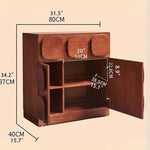 Modern Black Ash Wood Cabinet with Multi-Layer Board - Stylish Storage Solution for Home Decor hsxz-2181