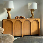 Stylish Multi-Layer Board Cabinet with Elegant Arch Design – Perfect for Modern Living Spaces hsxz-2182