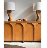 Stylish Multi-Layer Board Cabinet with Elegant Arch Design – Perfect for Modern Living Spaces hsxz-2182