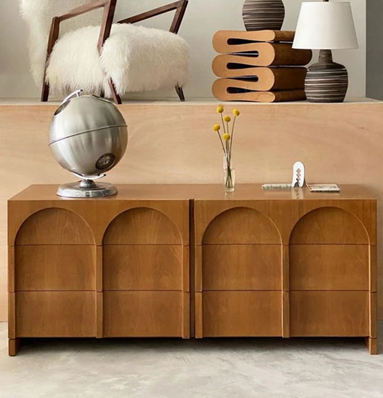 Stylish Multi-Layer Board Cabinet with Elegant Arch Design – Perfect for Modern Living Spaces hsxz-2182