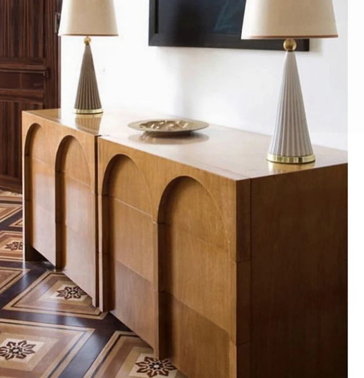 Stylish Multi-Layer Board Cabinet with Elegant Arch Design – Perfect for Modern Living Spaces hsxz-2182