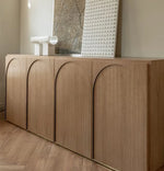 Stylish Multi-Layer Board Cabinet with Elegant Arch Design – Perfect for Modern Living Spaces hsxz-2182