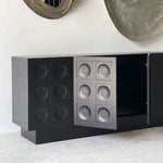 Stylish Multi-Layer Board Cabinet with Unique Textured Design for Modern Living Spaces hsxz-2186