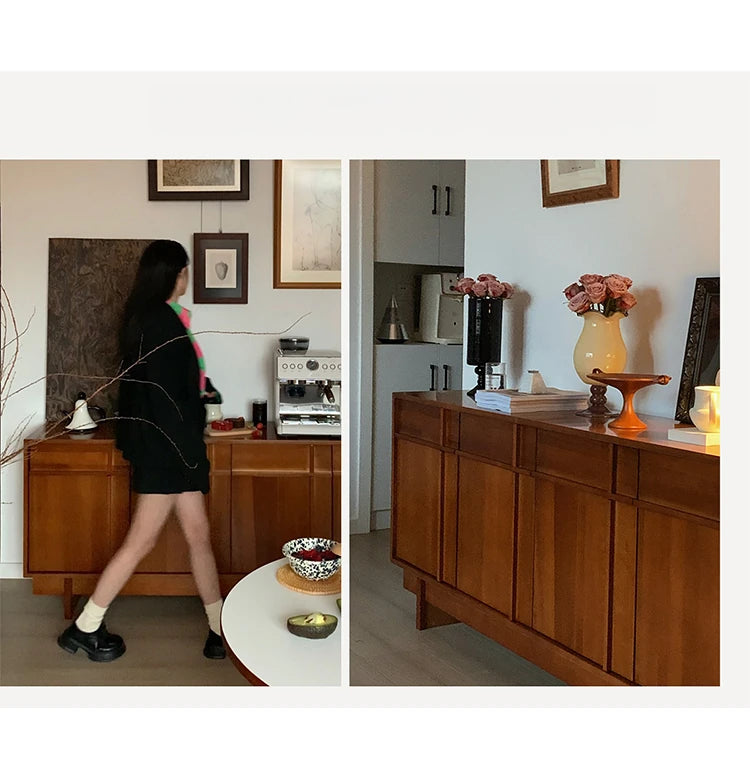 Stylish Solid Wood Cabinet – Perfect Height for Easy Access and Elegant Storage Solution hsxz-2187