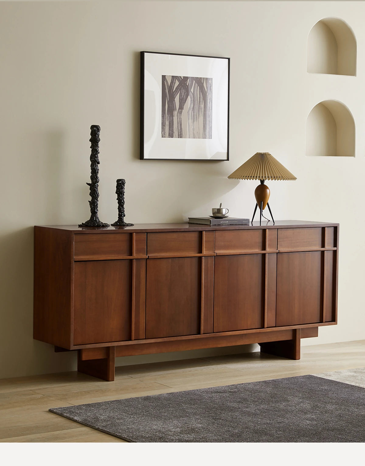 Stylish Solid Wood Cabinet – Perfect Height for Easy Access and Elegant Storage Solution hsxz-2187