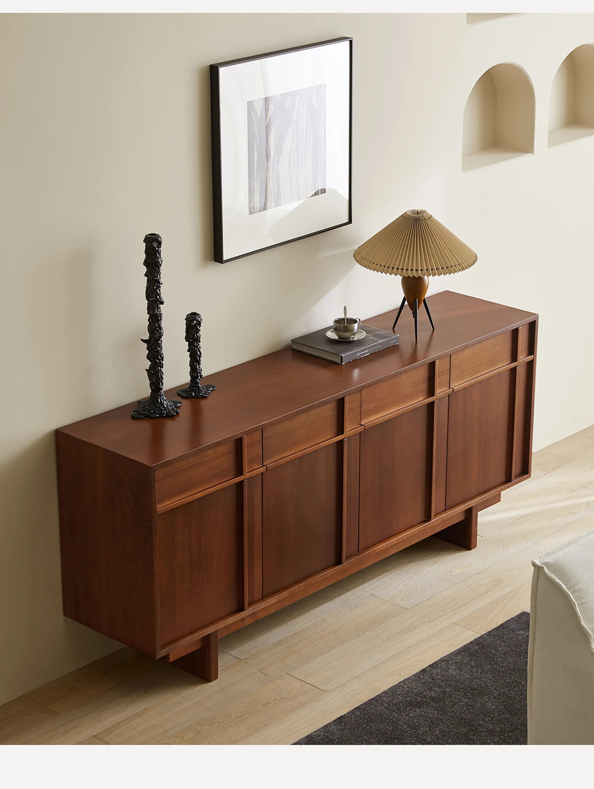 Stylish Solid Wood Cabinet – Perfect Height for Easy Access and Elegant Storage Solution hsxz-2187