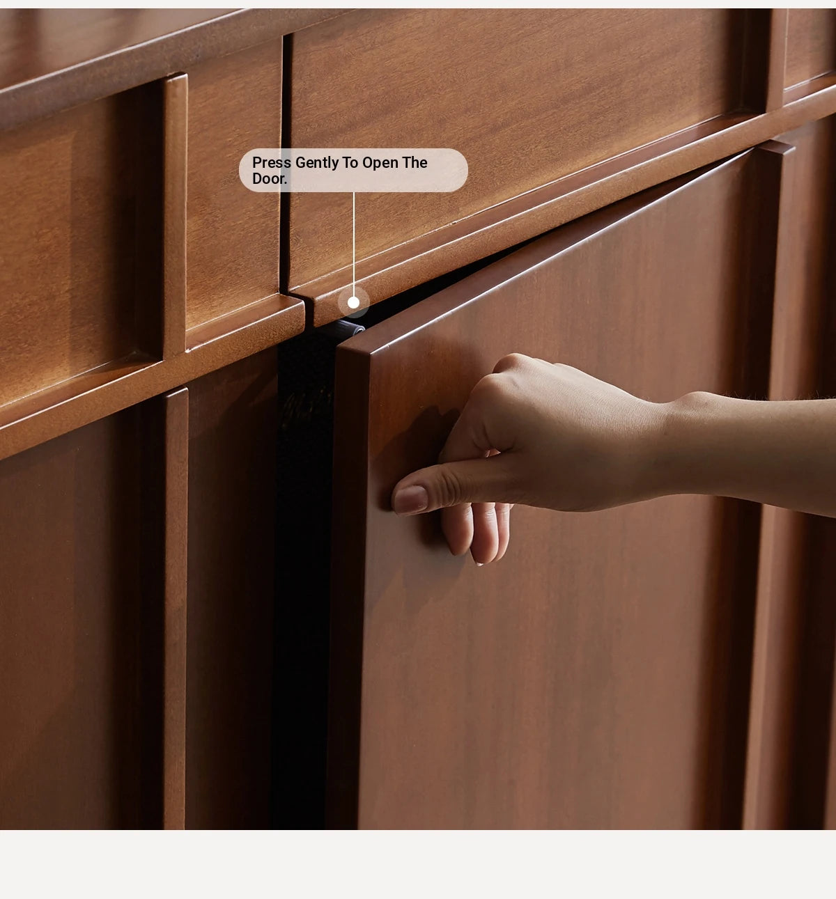 Stylish Solid Wood Cabinet – Perfect Height for Easy Access and Elegant Storage Solution hsxz-2187