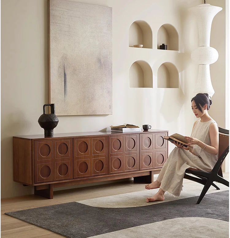 Stylish Solid Wood Cabinet – Perfect Height for Easy Access and Elegant Storage Solution hsxz-2187