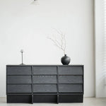 Stylish Ash Wood & Chinese Fir Cabinet with Unique Multi-Layer Design – Modern Storage Solution for Any Room hsxz-2188