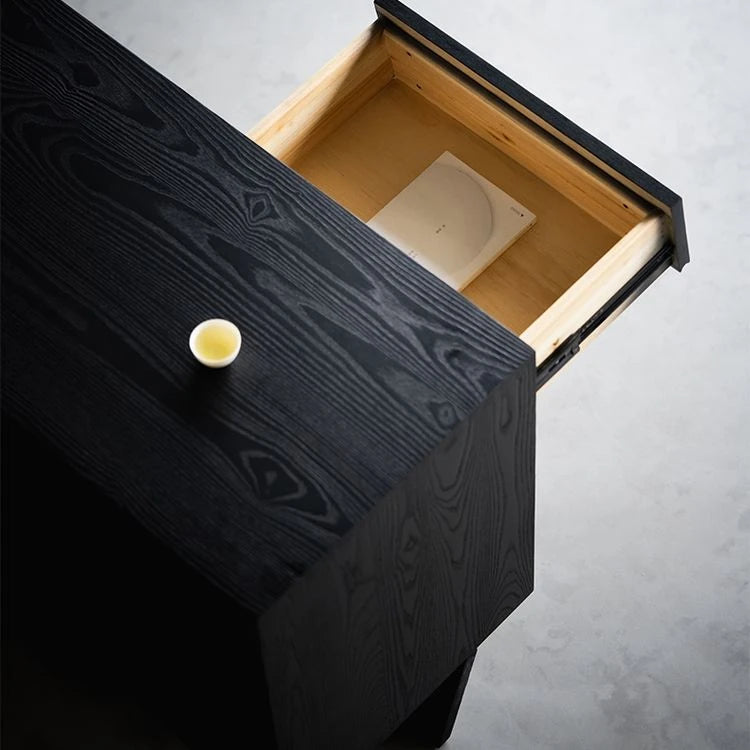 Stylish Ash Wood & Chinese Fir Cabinet with Unique Multi-Layer Design – Modern Storage Solution for Any Room hsxz-2188