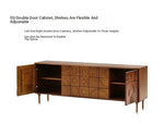 Stylish Solid Wood Cabinet with Unique Geometric Design - Perfect for Home Organization! hsxz-2191