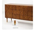 Stylish Solid Wood Cabinet with Unique Geometric Design - Perfect for Home Organization! hsxz-2191