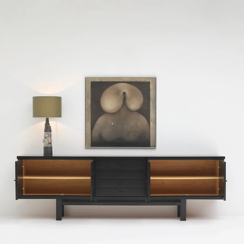 Stylish Ash Wood TV Cabinet with Modern Design and Ample Storage hsxz-2192