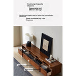 Stylish Solid Wood TV Cabinet with Glass Doors - Modern and Functional Living Room Furniture hsxz-2193