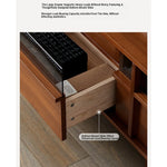 Stylish Solid Wood TV Cabinet with Glass Doors - Modern and Functional Living Room Furniture hsxz-2193