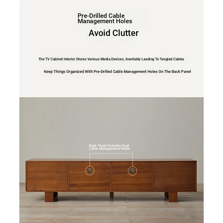 Stylish Solid Wood TV Cabinet with Glass Doors - Modern and Functional Living Room Furniture hsxz-2193