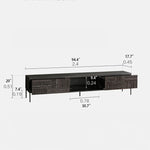 Stylish Teak and Metal TV Cabinet with Unique Design – Perfect for Modern Living Spaces hsxz-2194
