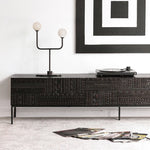 Stylish Teak and Metal TV Cabinet with Unique Design – Perfect for Modern Living Spaces hsxz-2194