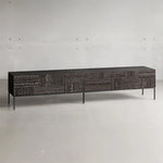 Stylish Teak and Metal TV Cabinet with Unique Design – Perfect for Modern Living Spaces hsxz-2194