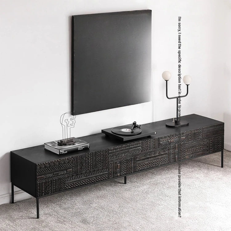 Stylish Teak and Metal TV Cabinet with Unique Design – Perfect for Modern Living Spaces hsxz-2194