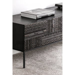 Stylish Teak and Metal TV Cabinet with Unique Design – Perfect for Modern Living Spaces hsxz-2194