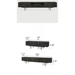 Stylish Teak TV Cabinet with Multi-layer Board and Carbon Steel Legs - Modern Home Entertainment Center hsxz-2195