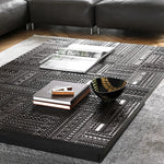 Stylish Teak Tea Table with Multi-layer and Density Board – Modern Living Room Centerpiece hsxz-2196