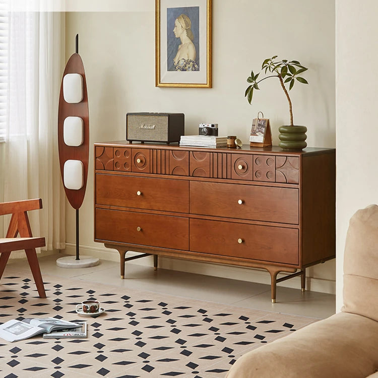 Elegant Cherry Wood Cabinet with Multi-Layer Board and Tung Wood Finish - Stylish Storage Solution for Modern Homes hsxz-2200