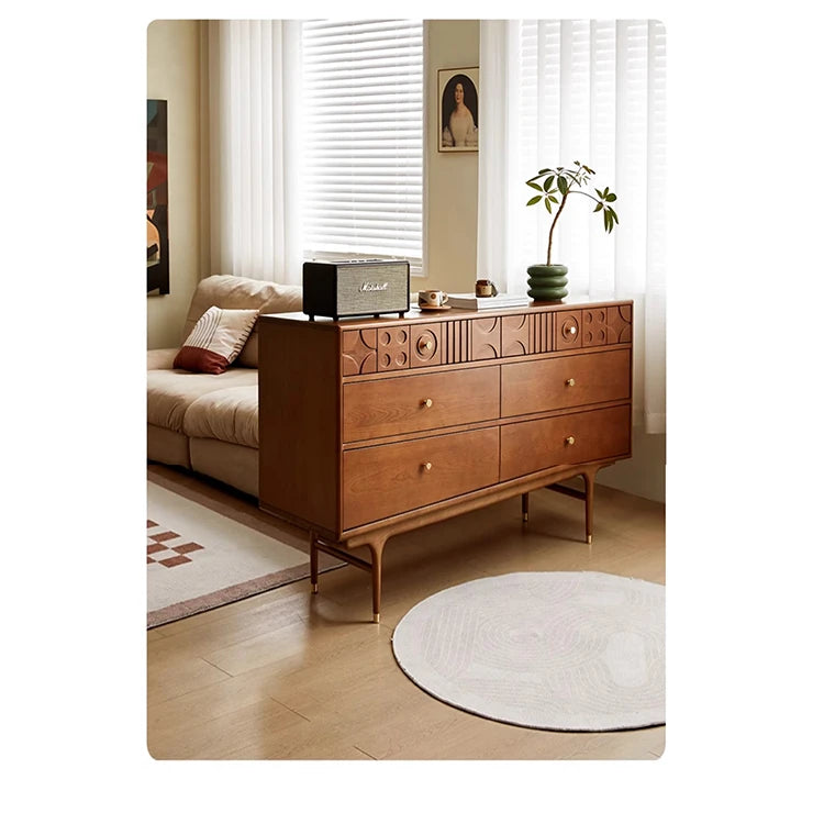 Elegant Cherry Wood Cabinet with Multi-Layer Board and Tung Wood Finish - Stylish Storage Solution for Modern Homes hsxz-2200