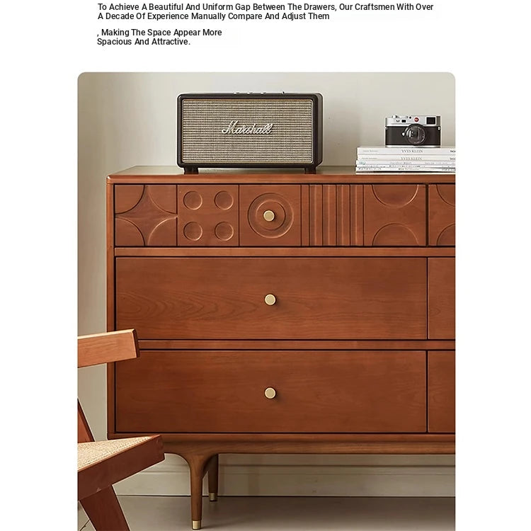 Elegant Cherry Wood Cabinet with Multi-Layer Board and Tung Wood Finish - Stylish Storage Solution for Modern Homes hsxz-2200