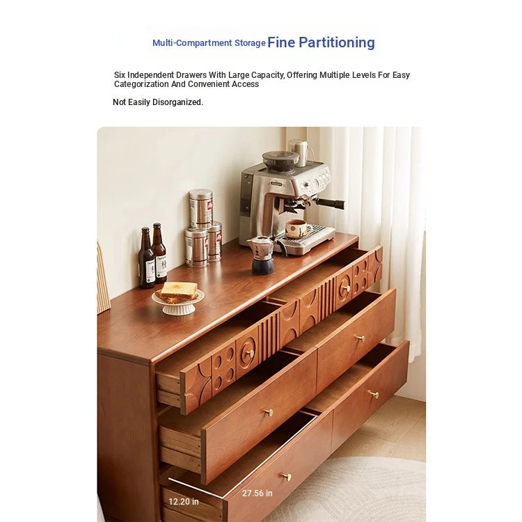 Elegant Cherry Wood Cabinet with Multi-Layer Board and Tung Wood Finish - Stylish Storage Solution for Modern Homes hsxz-2200