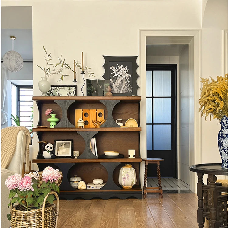 Stylish Red Oak Multi-Layer Board Cabinet - Modern Storage Solution for Home & Office hsxz-2202