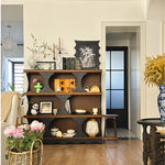 Stylish Red Oak Multi-Layer Board Cabinet - Modern Storage Solution for Home & Office hsxz-2202
